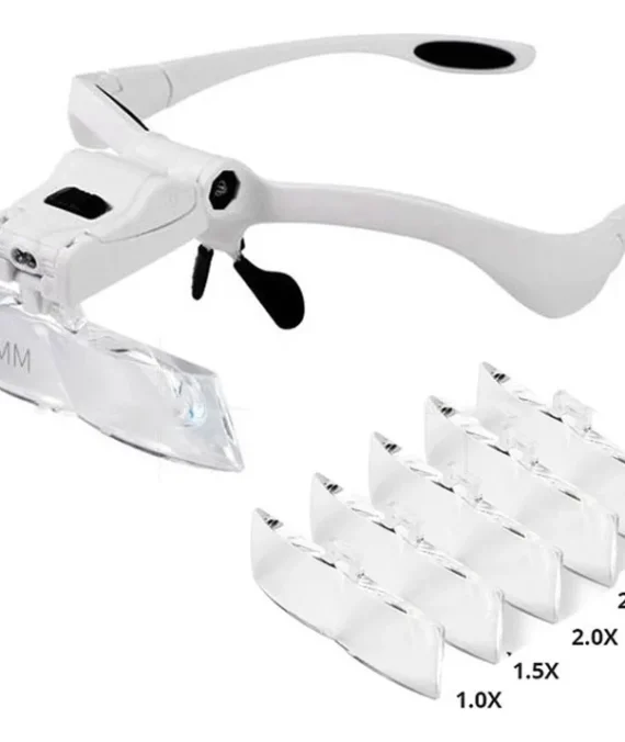 Lente con lupa visera con LED