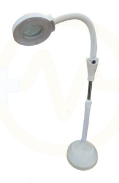 Lámpara con Luz LED y Lupa en Pedestal